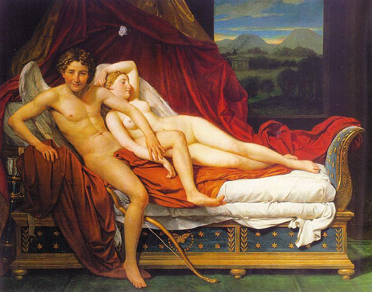 Jacques-Louis  David Cupid and Psyche1 oil painting image